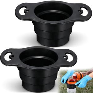 Timtin 3-in-1 Sewer Adapter Hose Seal, RV Sewer Hose Adapter, Flexible Fitting for Simple Inlet Connection, Less Hands-On, Wings for Easy Removal (1 Pack)