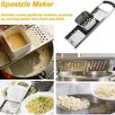 Stainless Steel Spaetzle Maker Homemade Noodle Dumpling Making Tool with Safety Pusher and Comfortable Rubber Handle