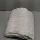 Bedsure GentleSoft White Throw Blanket for Couch - Cozy Blanket for Women, Cute Fleece Throw for Girls, Birthday Gifts for Women Men Teen, Room Home Boho Decor, Off White, 50x60 Inches