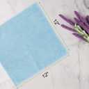 UNIMADE Washcloths Bulk - 100 Pack - Face Towels (12" x 12"), Highly Soft Wash Cloths and Hand Towels, Fast Drying Multi-Purpose Microfiber Cleansing Cloths for Bathroom, Hotel, Spa, and Salon - Blue