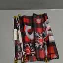 Ivenf Christmas Decorations Outdoor Yard Front Porch Sign Set, Red Black Buffalo Plaid Door Banner, Hanging Merry Christmas Decorations for Home, Indoor Outdoor Xmas Decor Wall Front Door Yard Garage