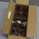 10 Pack, 4 oz Small Clear Glass Bottles w/Lids & 3 Stainless Steel Funnel - 120ml Boston Round Sample Bottle for Potion, Juice, Ginger Shot, Wellness, Oils, Whiskey, Liquids - Leakproof Travel Bottle