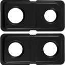 WB34K10009 Right WB34K10010 Left Burner Drip Pans Replacement for GE Hotpoint Gas Stove Range Parts 16.6" x 8" Stainless Steel Double Drip Pans GE Hotpoint Gas Stove Range Catch Pan Drip Bowls 2 Pcs