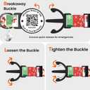 3 x Christmas Cat Collar Breakaway with Bells, Xmas Patterns Kitten Collar with Qr Code Cat Tag Christmas Checkered (1Pack)