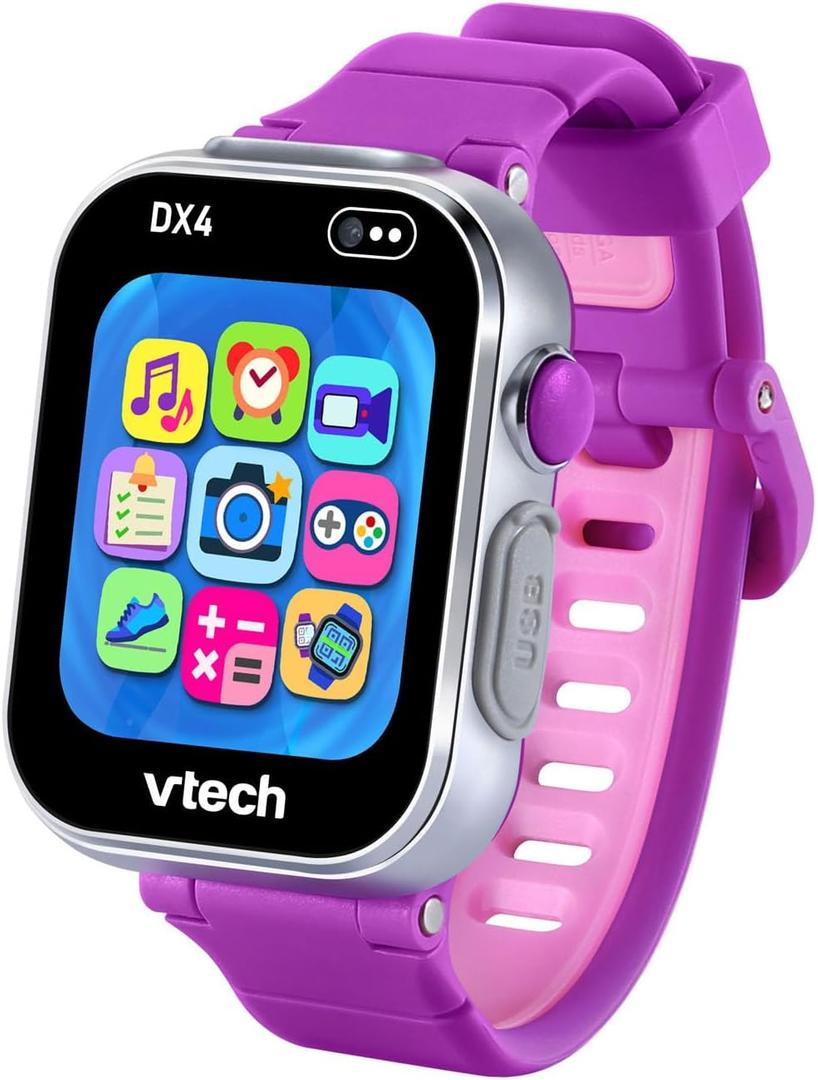 VTech KidiZoom Smartwatch DX4, Purple, 8.9" X 0.6" X 1.7"