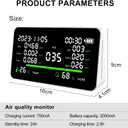 11-in-1 Air Quality Monitor, Indoor CO2/VOC/AQI/PM2.5/Thermometer/Humidity Monitor, Portable Smart Air Quality Meter, Air Quality Tester for Home Offi