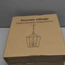 Chandelier for Dining Room, 4Light Rustic Chandelier Fixtures, Vintage Ceiling Light with Adjustable Height, Antique Bronze Geometric Hanging Light for Bedroom, Foyer, Kitchen, Living Room, Entryway