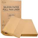 EcoDispose Non-Stick Precut Parchment Paper Baking Sheets Full Pan liner for Bake (16-3/8" x 24-3/8",Unbleached,1000PCS)