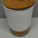 Miamolo Large Jar with Lid, Ceramic Coffee Container Kitchen Food Storage Jars with Airtight Lids for Spice Cookie Ground Coffee, Decorative Jars for Coffee Countertop, Bar Accessories- White 64 fl.oz