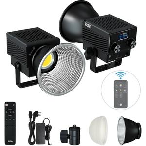LED Video Light, 60W Bi-Color Video Light Mini COB Photography Light with 2.4G/APP Control, 2700K-7500K, CRI>96, TLCI>97, 8 Lighting Effects (1 Pack, Black)