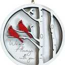 Wooden Cardinal Christmas Ornaments, Hanging Memorial Christmas Decorations, We are Always with You Cardinal Gifts, Sympathy Gifts for Loss of Loved One, Bereavement Gift Ideas, Sympathy Gift