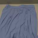 PRETTYGARDEN Womens Boxer Shorts Elastic High Waist Pleated Ruffle Workout Shorts Women Wide Leg Loose Fit Casual Bottoms (Grey Blue, Medium)