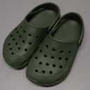 Toddler Kids Garden Clog Slip On Slide Sandals Beach Water Shoes (1 Big Kid, Army Green)