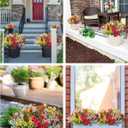 Faux Flowers for Outdoor Planters 16 Bundles UV Resistant Artificial Fake Eucalyptus Plants Outside Spring Summer Yard Decor Realistic Silk Daisy Used for Patio,Front Porch,Pots Decoration