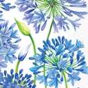 6 x IHR Ideal Home Range Dinner Napkins Disposable 3-Ply Paper Hand Towels, 8.25" x 4.5", Agapanthus, 16-Count