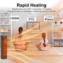 QOWETU 24 inches X-Large 1500W Electric Space Heaters for Indoor Use