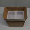 Citylife 0.53 QT 10 Packs Small Storage Bins Plastic Storage Container Stackable Box with Lids for Organizing, Clear White