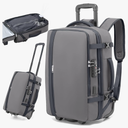 Fanwoli Vacuum Rolling Travel Backpack, Carry On Luggage with TSA Lock & Anti Theft Zipper, 70L Expandable Airback with Compression Pump, Waterproof Laptop Bag Ideal for Flight & Business