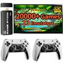 2025 New Upgraded Retro Game Console, Nostalgia Gaming Stick, Classic Video Games with 4K HDMI, 20,000+ Games and 23 Emulators, Upgraded Dual 2.4G Wireless Controllers 64GB
