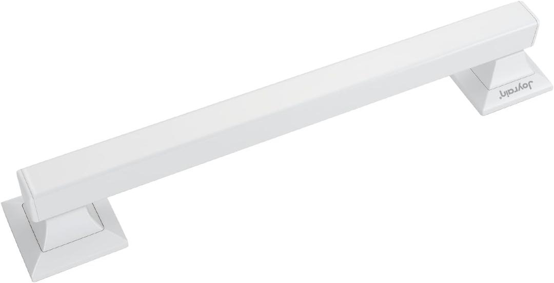 Joyrain Stainless Steel Square Grab Bar - ADA Compliant 500lb Weight Limit, 16/24/32 Inch Bathroom Safety Rail for Seniors & Disabled (White, 16 inch)