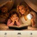 LED Wall Mounted Lights, Rechargeable Wall Sconces Lamp, 3 Color Temps & Remote and Touch, 360 Rotation Dimmable Cordless Wall Light for Study Bedroom Reading Bedside(White, 2 Pack)