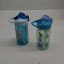 Zak Designs Bluey Sage Kids Water Bottle For School or Travel, 16oz Durable Plastic Water Bottle With Straw, Handle, and Leak-Proof, Pop-Up Spout Cover, 2-Pack Set (Bluey & Bingo)