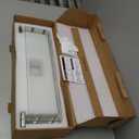 LANC Bathroom Shelves Glass Shelf 20-Inch Brushed Nickel Floating Tempered Glass Shelf Rectangular Modern Stainless Steel Wall Mount Shelves for Shower Bathroom Kitchen Organizers AccessoriesA7613BN