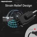 HUANCHAIN Indoor Outdoor Black Extension Cord 75 Ft Waterproof, 16/3 Gauge Flexible Cold-Resistant Appliance Extension Cable Outside, 10A 1250W 16AWG SJTW, 3 Prong Electric Cord, ETL