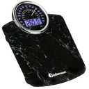 Adamson Hybrid 2-in-1 Analog & Digital Weighing Scale for Body Weight up to 400lbs + Thick Tempered Glass + Extra Large Display + Easy to Read Digital Bathroom Scale + New - Marble Black (LB Black)