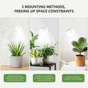 Pot Clip on Grow Lights for Indoor Plants Full Spectrum,LED Plant Lights for Indoor Growing,10-Level Dimmable & Timer,Adjustable Gooseneck Plant Grow Light for Small Plant,Succulents,White 1 Pack