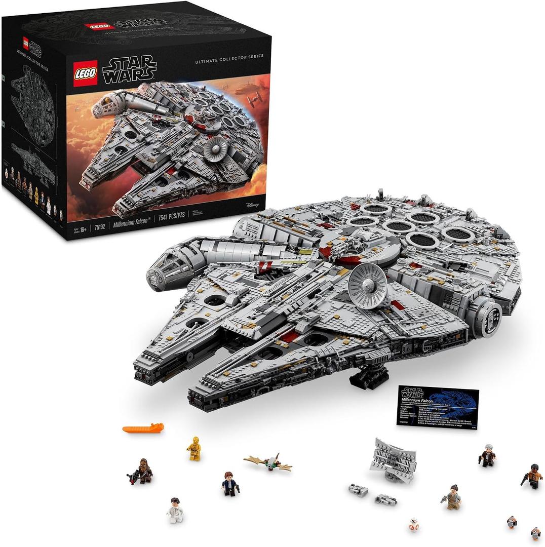 LEGO Star Wars Millennium Falcon - Building Set for Adults, Ages 16+ - Gift for Birthday - Movie Collectible Model Kit - Display in Home or Office - 75192, 7541