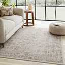 Light Brown Area Rug 3x5 Office Entryway Rug Machine Washable Kitchen Vintage Distressed Non Slip Carpet Indoor Retro Floral Accent Throw Door Mat for Bathroom Bedroom Dining Living Room