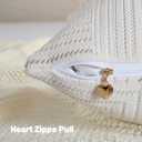 FUTEI Cream Decorative Throw Pillow Covers 18x18 Inch Set of 2,Soft Cozy Chenille Geometric Textured Cushion Case,Home Decor for Couch Bed Living Room