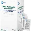 Globe (144 Pack) Triple Antibiotic Ointment 0.9g Single Packet, First Aid Kit for Minor Scratches, Wounds, Cuts and Burns, Prevents Infection Active Ingredients Compare to Leading Brand, Travel Size