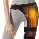 Hip Heating Pad, Electric Heated Hip Brace for Men Women, Arthritis/Thigh/Buttock Electric Heat Pad for Sciatica Nerve Relief, Birthday for Mom/Wife (Black)