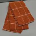 Anyi Kitchen Dish Towels Heavy Duty Absorbent Dish Cloths with Hanging Loop 100% Cotton Tea Bar Towels (16x26, Set of 3, Red)