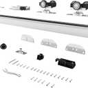 36" Bifold Door Hardware Kit for 2 Doors,Aluminum Sliding Barn Door Hardware Top Mounted for Bathroom, Bedroom, Storeroom, Living Room