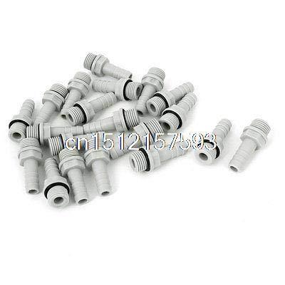 Lilianos 20pcs Pipe Fitting Coupler Adapter 1/4BSP Thread x 8mm Hose Barb Fuel Gas Water