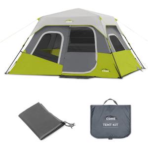 CORE 6 Person Instant Cabin Tent with Footprint and Tent Kit