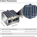 Commercial Waffle Skewer Maker1500W 3-Grid Nonstick Waffle Balls Maker Iron Ball Waffle Stainless Steel Belgium Waffle Ball Stick Maker for Restaurant, Snack Bar, Street Stall