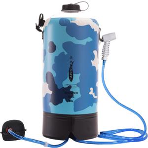 Portable Camping Shower Bag - 10L/2.2 Gallons Solar Shower Water Bag with Foot Pump, Hose and Shower Head - Camp Shower for Camping, Beach, Travel, Outdoor Activities