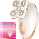 Electric Razors for Women, 5-in-1 Multi-Function Body Shavers for Women Legs, Cordless Ideal Travel Trimmer - Waterproof Wet/Dry Hair Remover Kit, Rechargeable, Gold