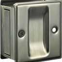 HOMOTEK Privacy Pocket Door Pull Without Switch Plate - Replace Old Or Damaged Passage Sliding Hardware No Lock Quickly and Easily, 2-3/4x2-1/2, for 1-3/8 Thickness Door, Antique Brass