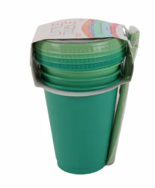 Little Table 17 oz Tumbler with Lid and Straw - Greens