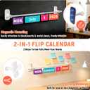 2-in-1 Magnetic Flip Calendar for Classroom with Optional Adhesive Fixation