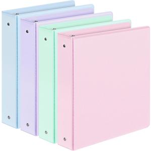 4 Pack 3 Ring Binders 1.5 Inch, Sooez Three Round Ring Binder with Pockets