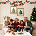 2 x ECGER Christmas Decorations Vintage Wall Art - Fir Tree Retro Print Winter Decor, Holiday Forest Art Pictures Decoration for Home, Living Room, Office (UNFRAMED, 11x14In)