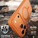 TORRAS Magnetic Shockproof for iPhone 17 Pro Case, Camera Control, Fit for MagSafe, Military-Grade Protection, Translucent Slim Case for iPhone 17 Pro Phone Case Anti-Fingerprint, Cosmic Orange
