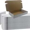 12x6x2 inches Shipping Boxes Set of 25, White Cardboard Box Kraft Corrugated Mailer BoxBoxes for Shipping E-commerce Packaging, Holidays Gift and Small Business Giving Literature Mailing