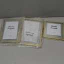 AceList Set of 3 Glass Photo Frame Collection Simple Metal Geometric Picture Frame with Glass Cover Includes 4"x4", 4"x 6", 5"x 7"